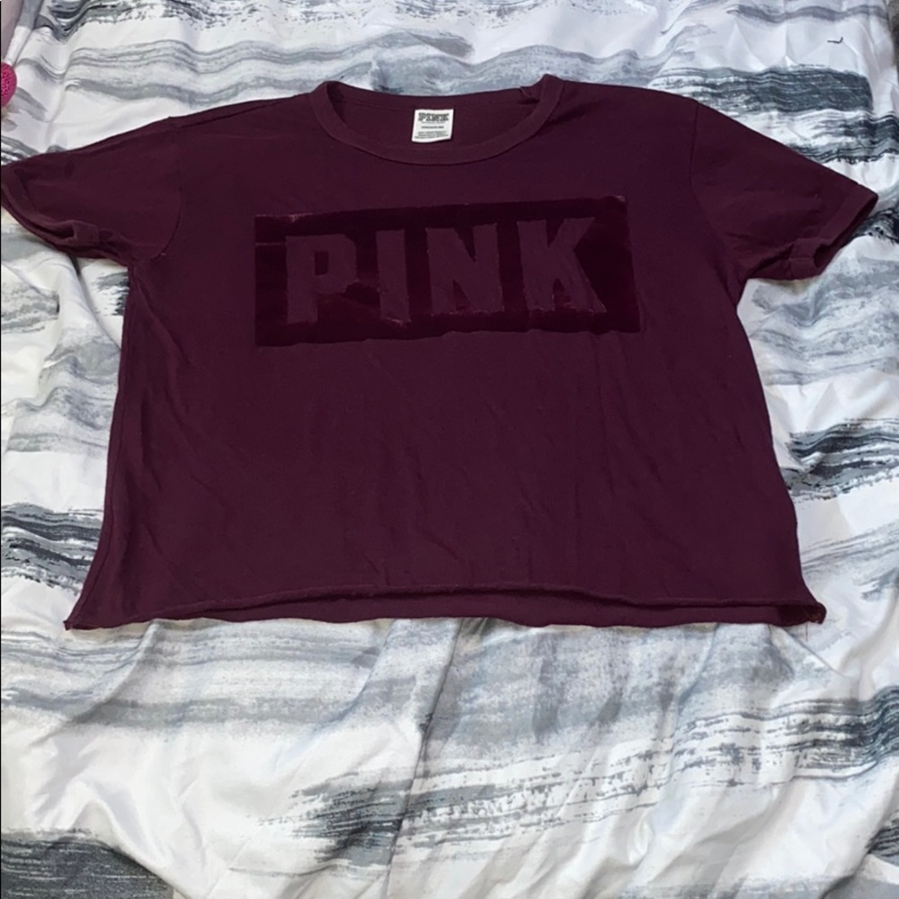 PINK Victoria’s Secret maroon crop top